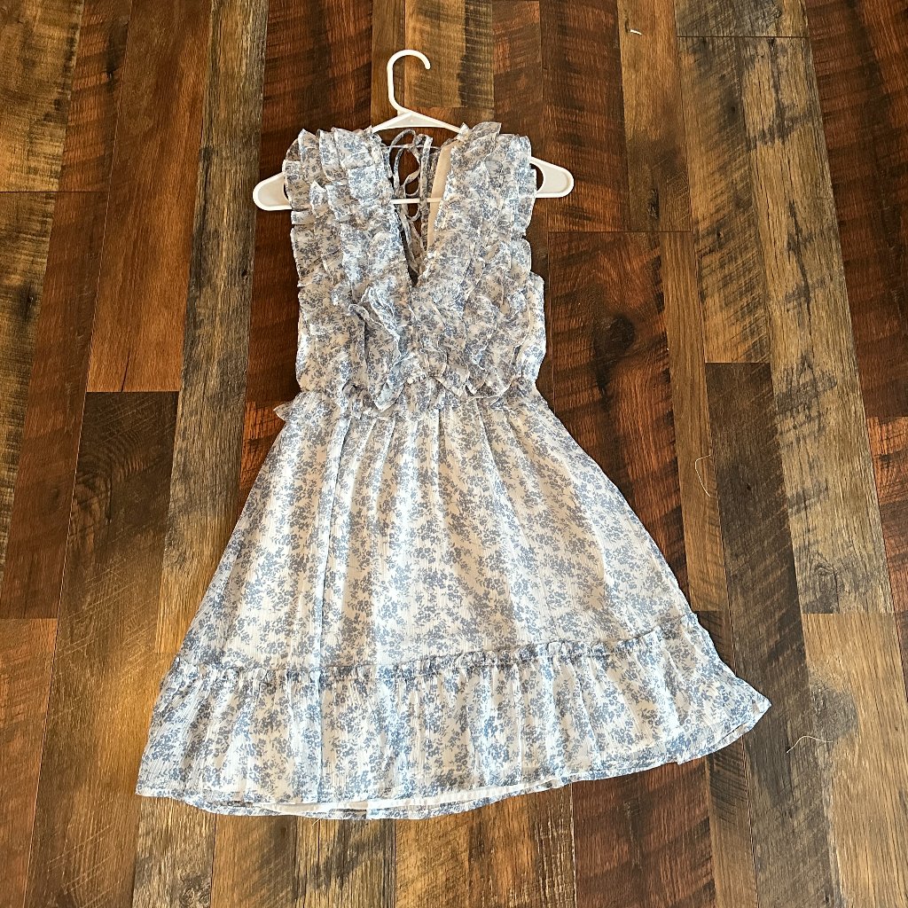 Storia Ruffle Floral Mini Dress